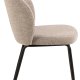 ACT NORDIC Patricia spisebordsstol - beige stof og sort stl