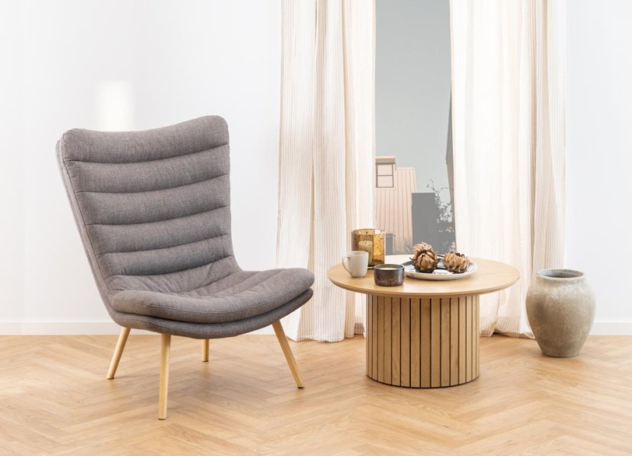 ACT NORDIC Yale sofabord, rund - natur vild eg melamin (80)