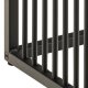 ACT NORDIC Strington sidebord, kvadratisk - rgfarvet glas og sort stl (40x40)