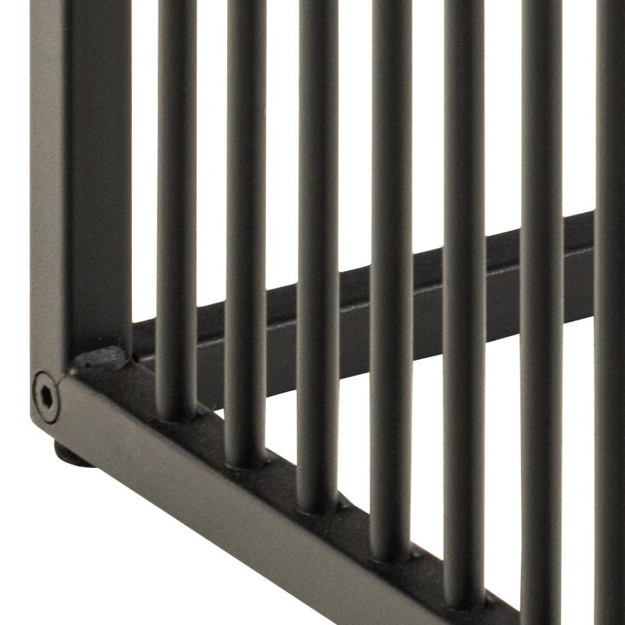 ACT NORDIC Strington sidebord, kvadratisk - rgfarvet glas og sort stl (40x40)