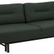 ACT NORDIC Malling sovesofa, m. udtrksseng og 2 puder - grn stof og sort stl