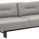 ACT NORDIC Malling sovesofa, m. udtrksseng og 2 puder - lysegr stof og sort stl