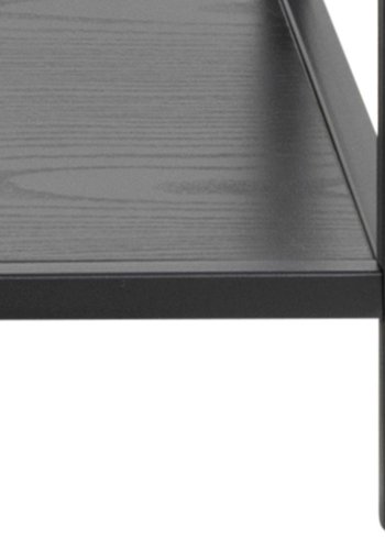 ACT NORDIC Seaford konsolbord, m. 2 hylder - sort ask melamin og sort stl (100x35)