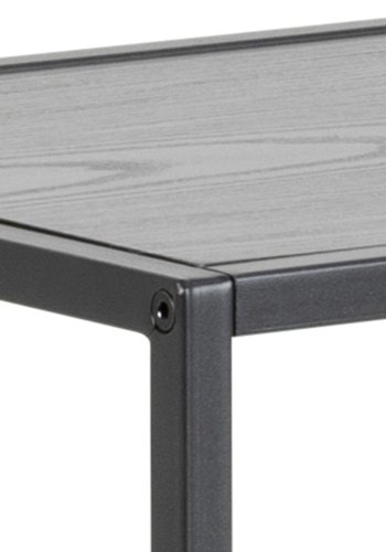 ACT NORDIC Seaford konsolbord, m. 2 hylder - sort ask melamin og sort stl (100x35)