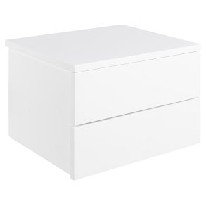 ACT NORDIC Avignon vghngt natbord, m. 2 skuffer - hvid MDF (37x32)
