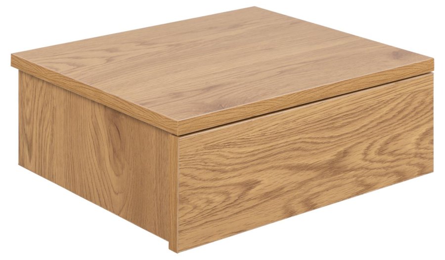 ACT NORDIC Avignon vghngt natbord, m. 1 skuffe - natur vild eg papir MDF (37x32)