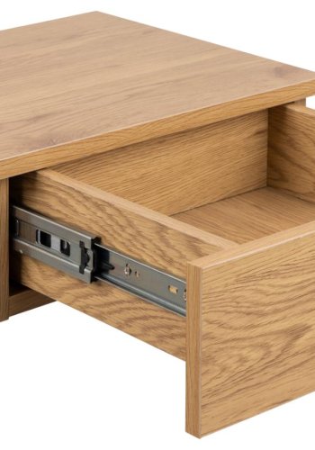 ACT NORDIC Avignon vghngt natbord, m. 1 skuffe - natur vild eg papir MDF (37x32)