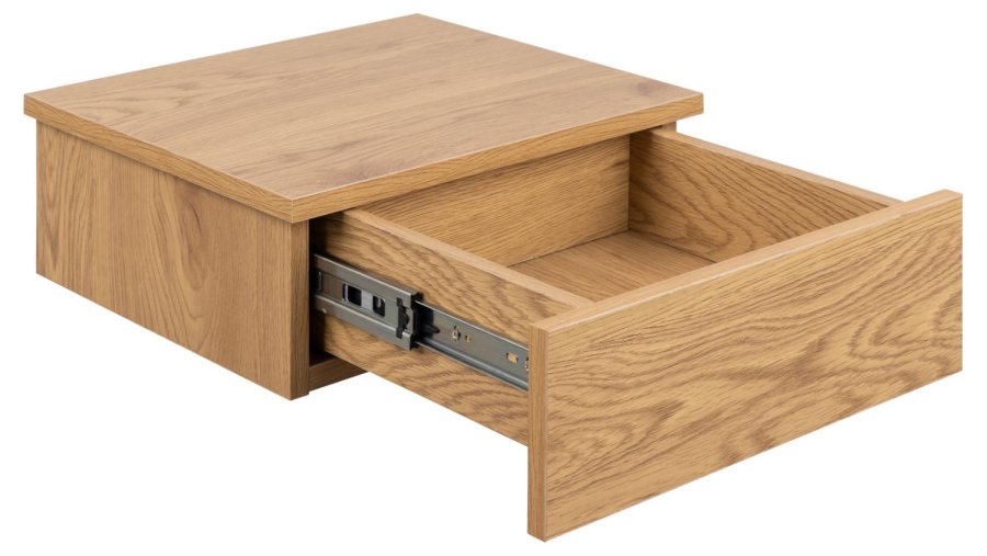 ACT NORDIC Avignon vghngt natbord, m. 1 skuffe - natur vild eg papir MDF (37x32)