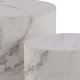ACT NORDIC Mice sofabord, oval - hvid Carrara papir med marmorm�nster (s�t af 2)