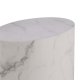 ACT NORDIC Mice sofabord, oval - hvid Carrara papir med marmorm�nster (s�t af 2)
