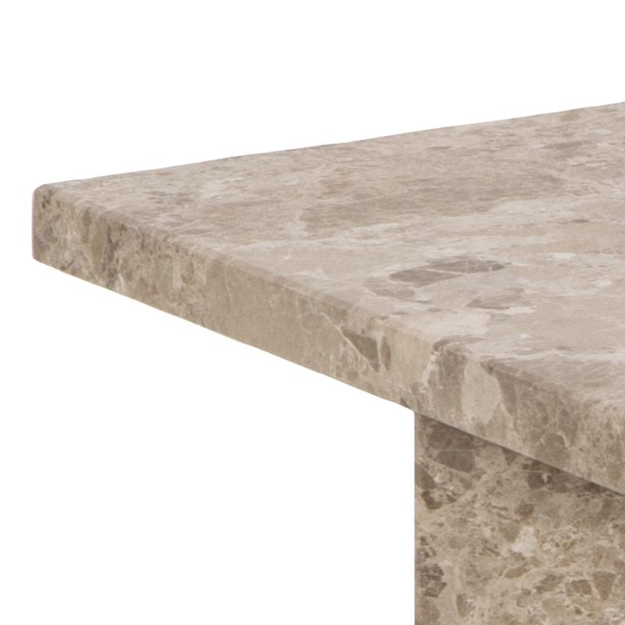 ACT NORDIC Vega sofabord, kvadratisk - brun marmor (90x90)