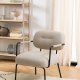 ACT NORDIC Dillon loungestol, m. armln - beige stof og sort stl