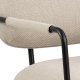 ACT NORDIC Dillon loungestol, m. armln - beige stof og sort stl