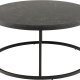 ACT NORDIC Spiro sofabord, rund - sort melamin med marmormnster og sort stl (80)