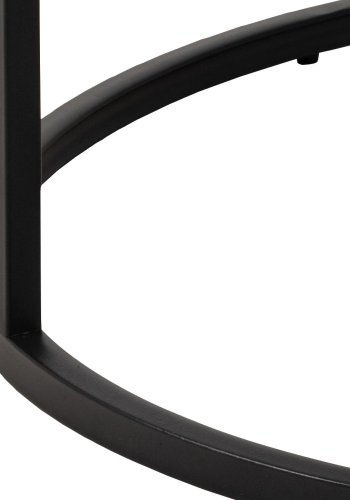 ACT NORDIC Spiro sofabord, rund - hvid melamin med marmormnster og sort stl (80)