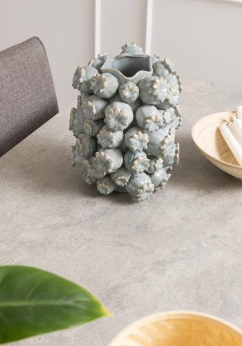 ACT NORDIC Heaven spisebord, rektangulr - gr keramik og sort stl (200x100)