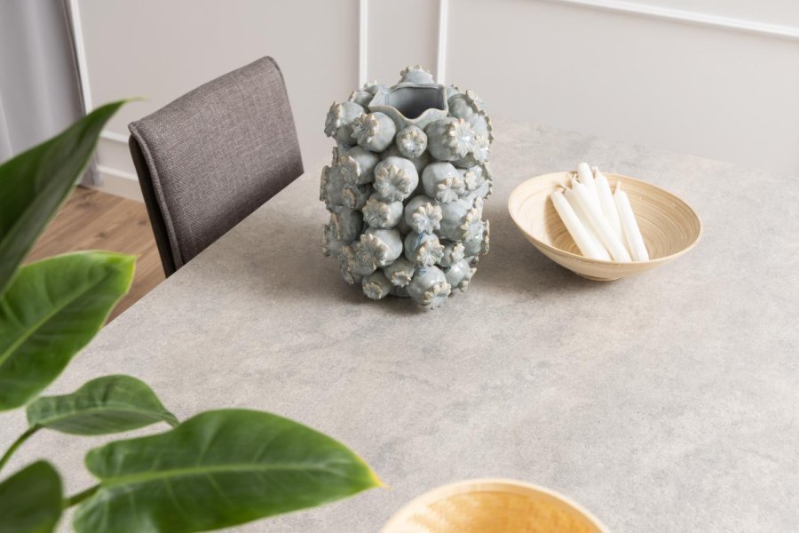 ACT NORDIC Heaven spisebord, rektangulr - gr keramik og sort stl (200x100)