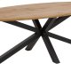 ACT NORDIC Heaven spisebord, oval - natur vild eg finèr og sort stl (220x100)