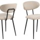 ACT NORDIC Denise spisebordsstol - beige stof og sort stl