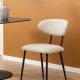 ACT NORDIC Denise spisebordsstol - beige stof og sort stl