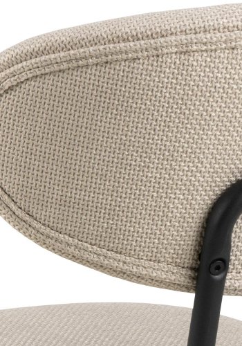 ACT NORDIC Denise spisebordsstol - beige stof og sort stl