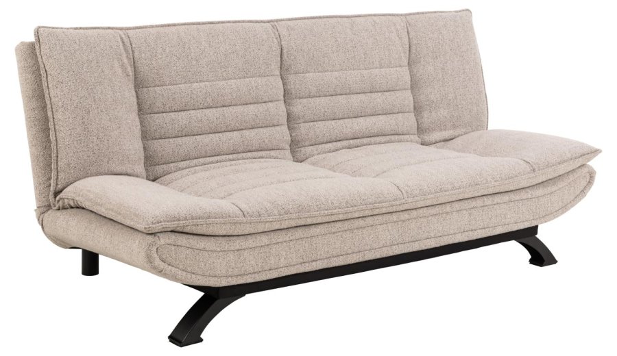 ACT NORDIC Faith sovesofa, m. click & clack - beige stof og sort stl (196x98)