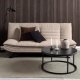 ACT NORDIC Faith sovesofa, m. click & clack - beige stof og sort stl (196x98)