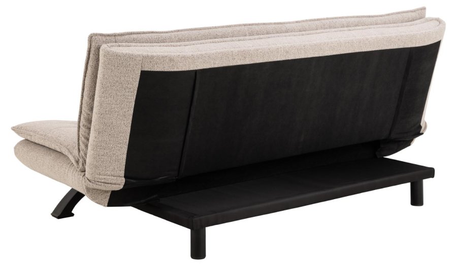 ACT NORDIC Faith sovesofa, m. click & clack - beige stof og sort stl (196x98)