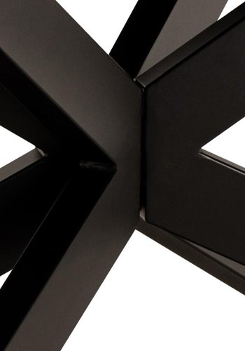 ACT NORDIC Irwine spisebord, m. 1 tillgsplade - rustbrun keramik|glas og sort stl (200/240x100)