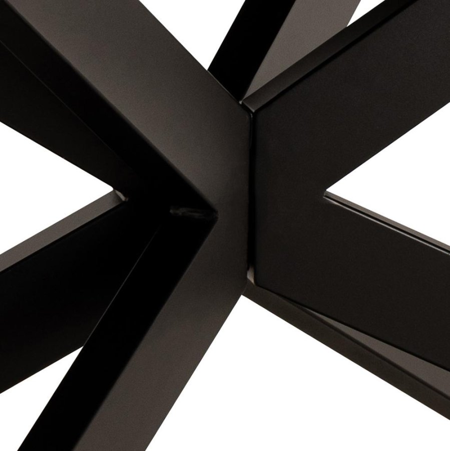 ACT NORDIC Irwine spisebord, m. 1 tillgsplade - rustbrun keramik|glas og sort stl (200/240x100)