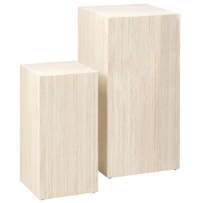 ACT NORDIC Dice pedestal, kvadratisk - beige travertinpapir (st af 2)