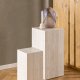 ACT NORDIC Dice pedestal, kvadratisk - beige travertinpapir (st af 2)