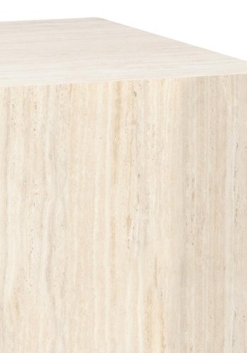 ACT NORDIC Dice pedestal, kvadratisk - beige travertinpapir (st af 2)