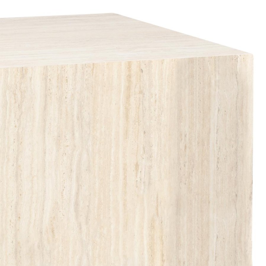 ACT NORDIC Dice pedestal, kvadratisk - beige travertinpapir (st af 2)
