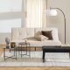 ACT NORDIC Perugia sovesofa - beige stof og sort stl
