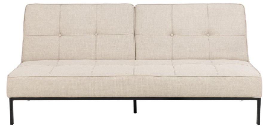 ACT NORDIC Perugia sovesofa - beige stof og sort stl