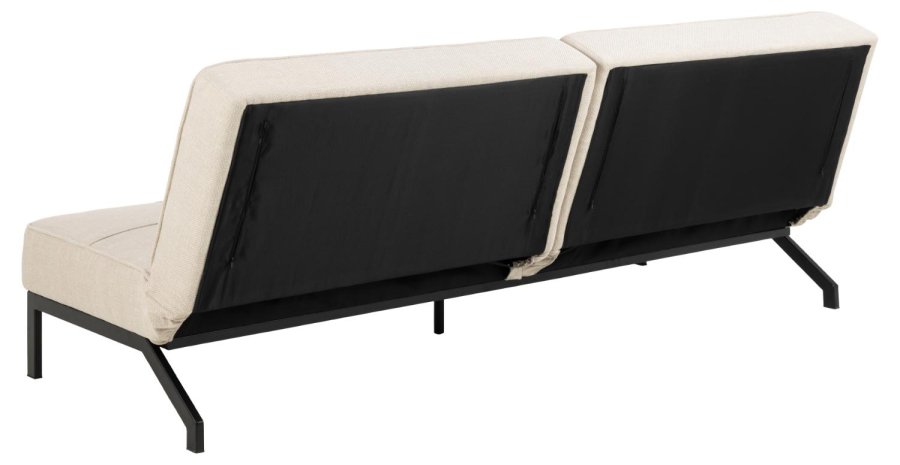 ACT NORDIC Perugia sovesofa - beige stof og sort stl