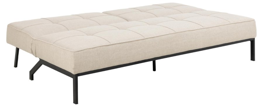 ACT NORDIC Perugia sovesofa - beige stof og sort stl