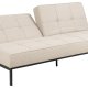 ACT NORDIC Perugia sovesofa - beige stof og sort stl