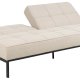 ACT NORDIC Perugia sovesofa - beige stof og sort stl