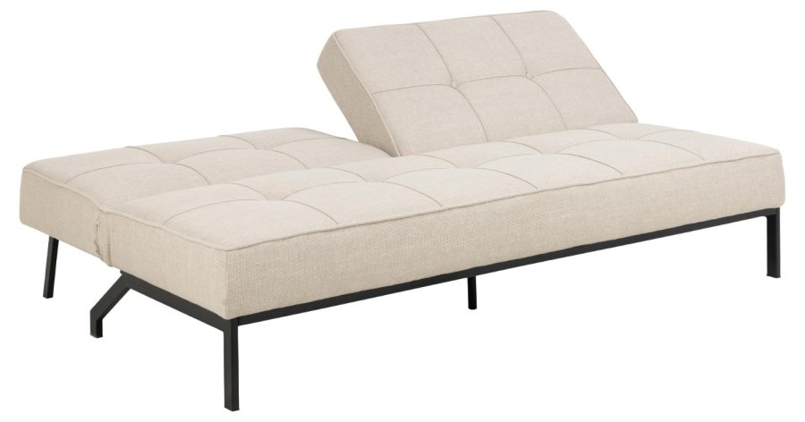 ACT NORDIC Perugia sovesofa - beige stof og sort stl