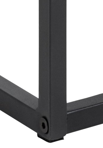 ACT NORDIC Randolf natbord, m. 1 hylde og 1 skuffe - rg glas, sort ask melamin, sort stl (40x35)