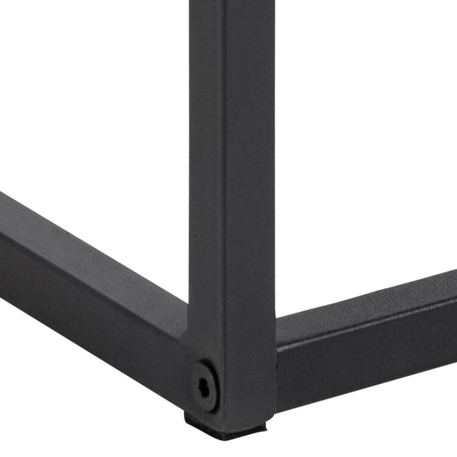 ACT NORDIC Randolf natbord, m. 1 hylde og 1 skuffe - rg glas, sort ask melamin, sort stl (40x35)