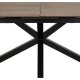 ACT NORDIC Heaven spisebord, m. 1 tillgsplade - rustbrun keramik|glas og sort stl (200/240x100)