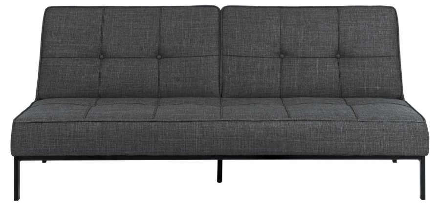 ACT NORDIC Perugia sovesofa - mrkegr stof og sort stl