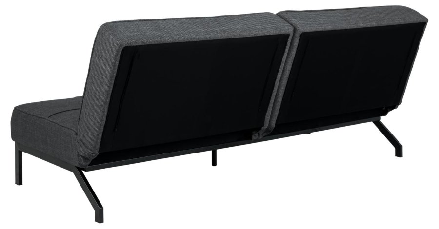 ACT NORDIC Perugia sovesofa - mrkegr stof og sort stl