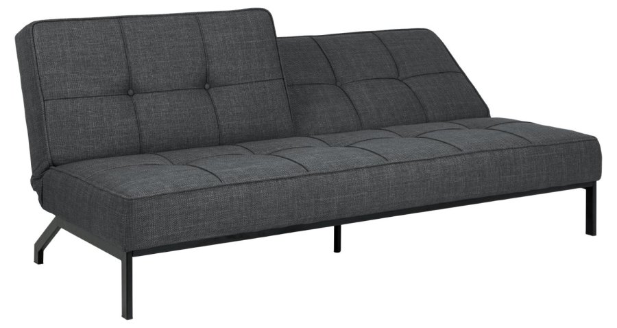 ACT NORDIC Perugia sovesofa - mrkegr stof og sort stl