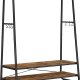VASAGLE tjstativ, m. 6 S-kroge og 2 hylder - brun spnplade og sort stl