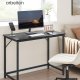 VASAGLE skrivebord, rektangulr - sort spnplade og sort stl (100x50)