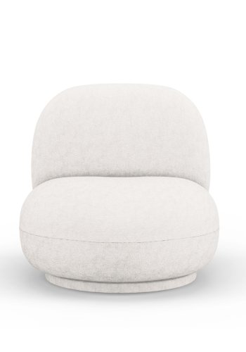 MICADONI Chuck drejestol, 1 sde - beige chenille og sort plast